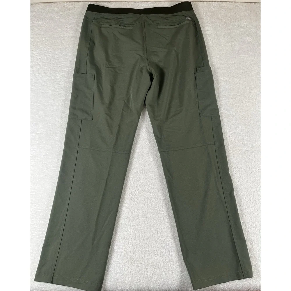Figs T2001 Olive Green Cargo Straight Leg Scrub Pants Mens Sz XXL Medical